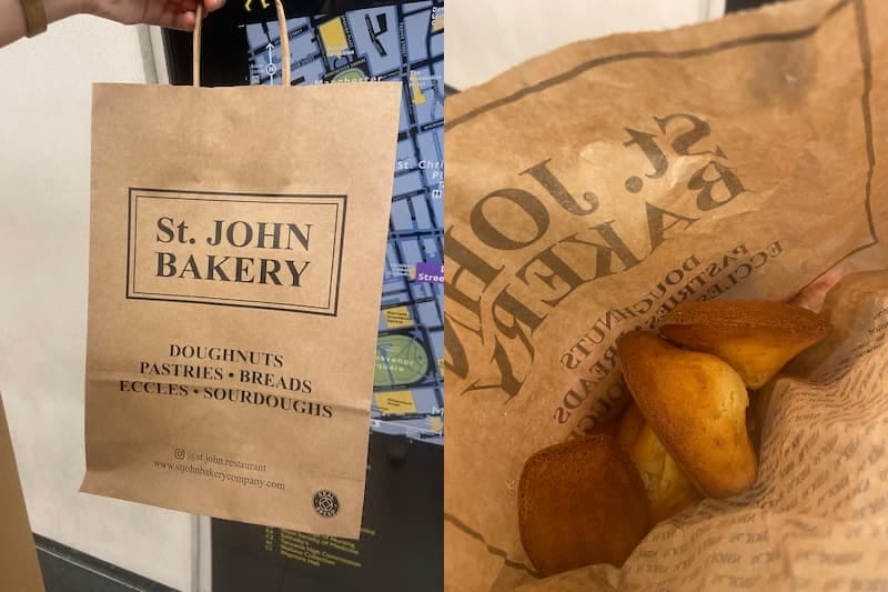 倫敦 St. JOHN Marylebone 現烤瑪德蓮 外帶隱藏版甜點